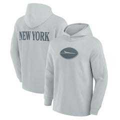 New York Jets Elements Blaze Tri-Blend Long Sleeve Hoodie T-Shirt - Gray Hoodies
