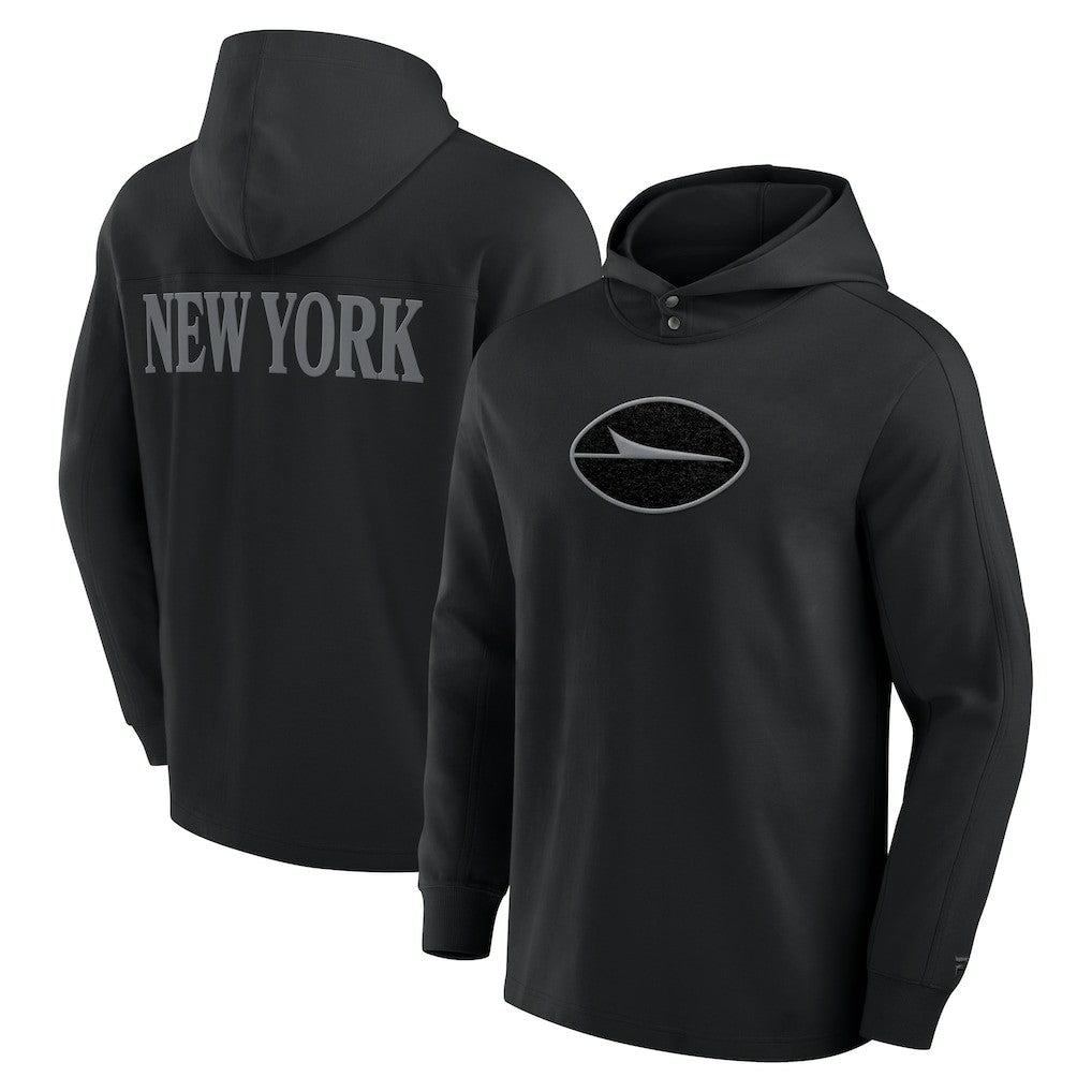 New York Jets Elements Blaze Tri-Blend Long Sleeve Hoodie T-Shirt - Black Hoodies