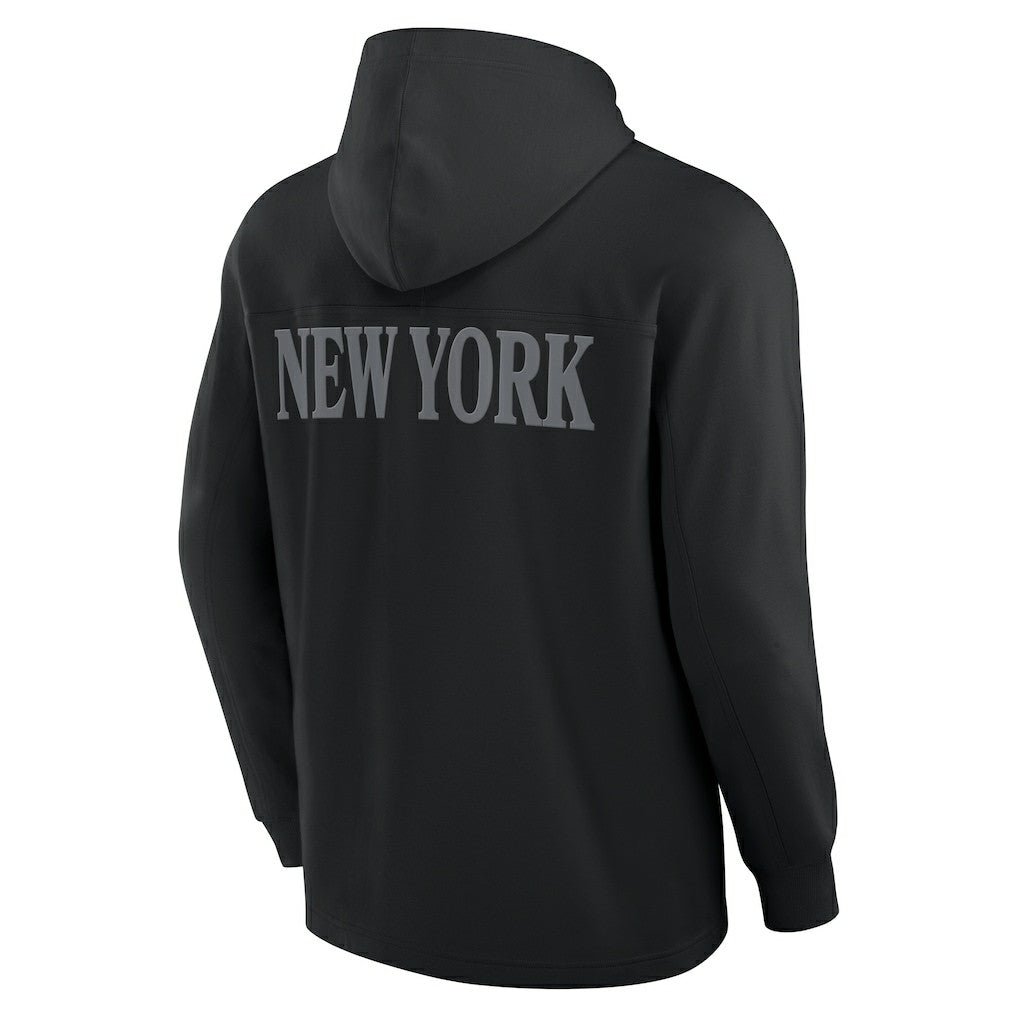 New York Jets Elements Blaze Tri-Blend Long Sleeve Hoodie T-Shirt - Black Hoodies