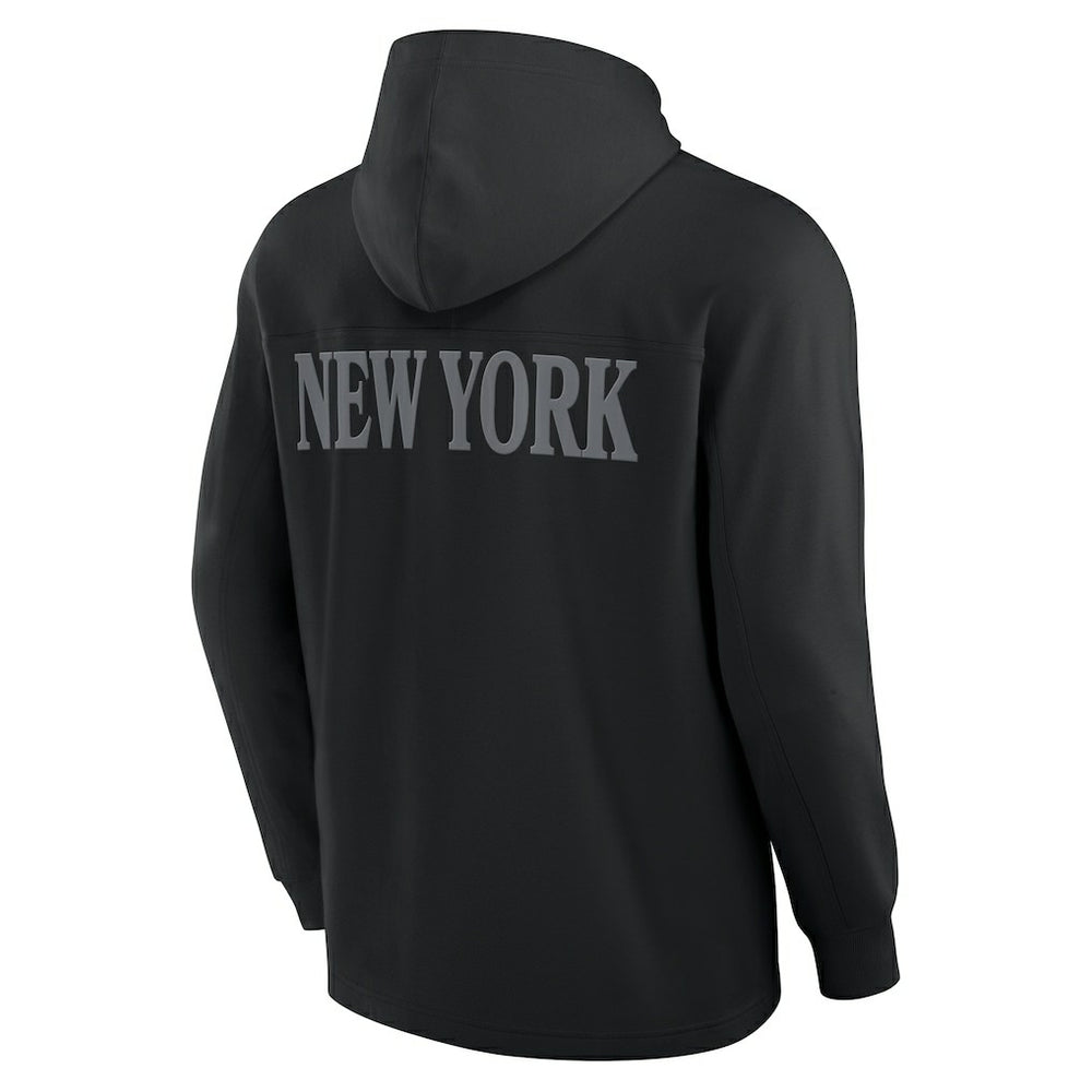 New York Jets Elements Blaze Tri-Blend Long Sleeve Hoodie T-Shirt - Black Hoodies