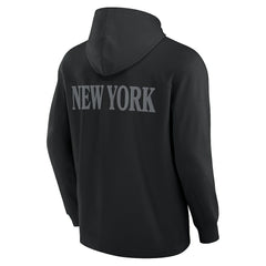 New York Jets Elements Blaze Tri-Blend Long Sleeve Hoodie T-Shirt - Black Hoodies
