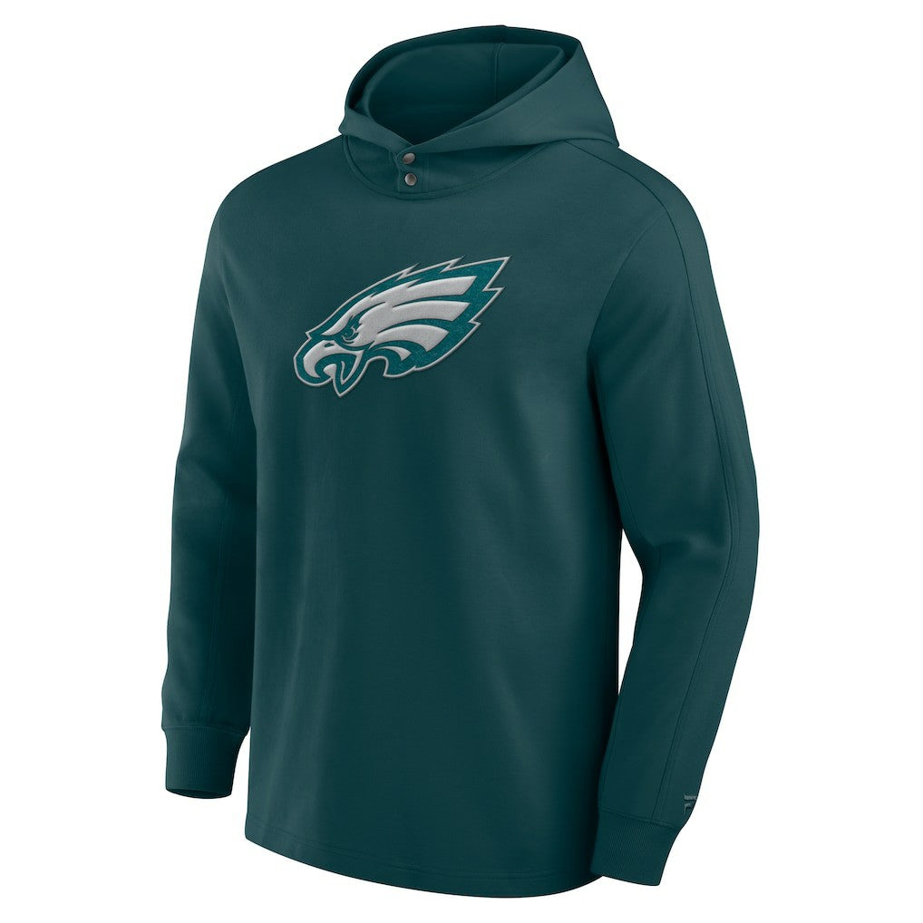 Philadelphia Eagles Elements Blaze Tri-Blend Long Sleeve Hoodie T-Shirt - Midnight Green Hoodies
