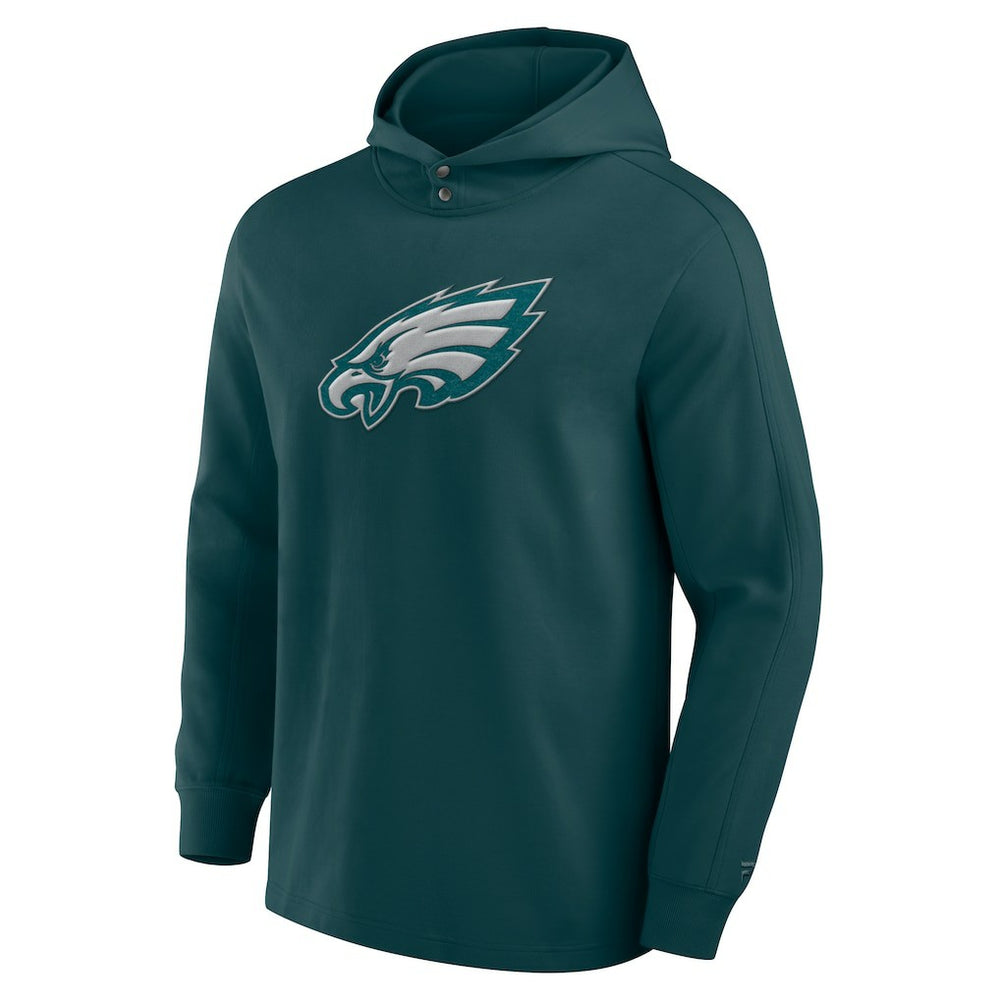 Philadelphia Eagles Elements Blaze Tri-Blend Long Sleeve Hoodie T-Shirt - Midnight Green Hoodies