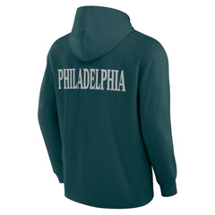 Philadelphia Eagles Elements Blaze Tri-Blend Long Sleeve Hoodie T-Shirt - Midnight Green Hoodies