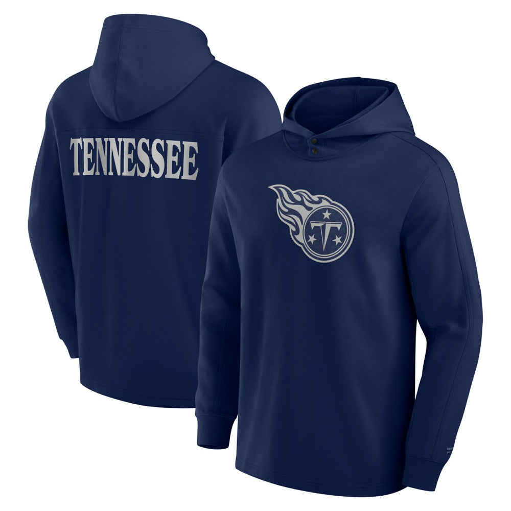 Tennessee Titans Elements Blaze Tri-Blend Long Sleeve Hoodie T-Shirt - Navy Hoodies