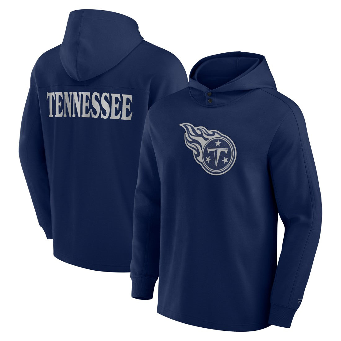 Tennessee Titans Elements Blaze Tri-Blend Long Sleeve Hoodie T-Shirt - Navy Hoodies
