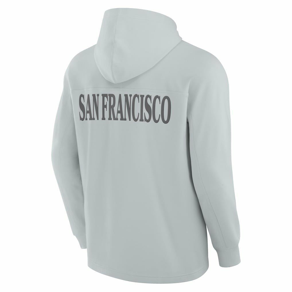 San Francisco 49ers Elements Blaze Tri-Blend Long Sleeve Hoodie T-Shirt - Gray Hoodies