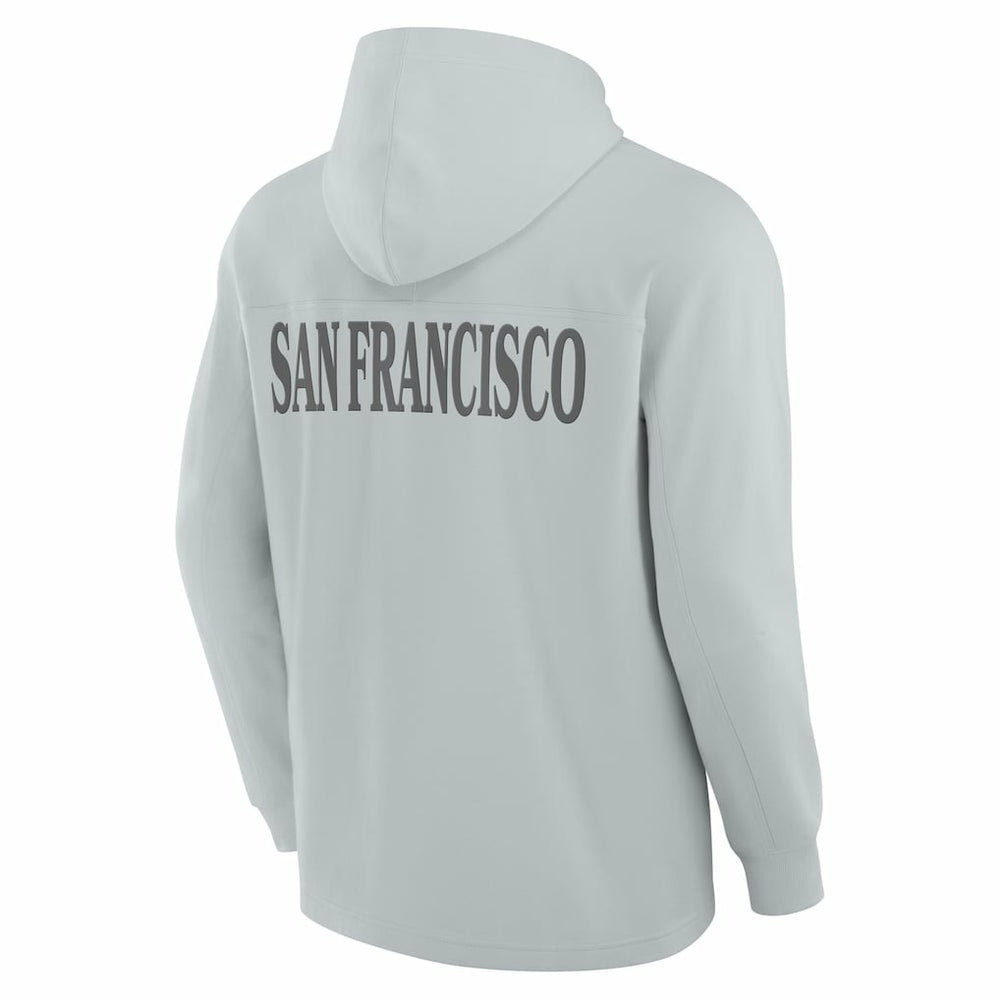 San Francisco 49ers Elements Blaze Tri-Blend Long Sleeve Hoodie T-Shirt - Gray Hoodies