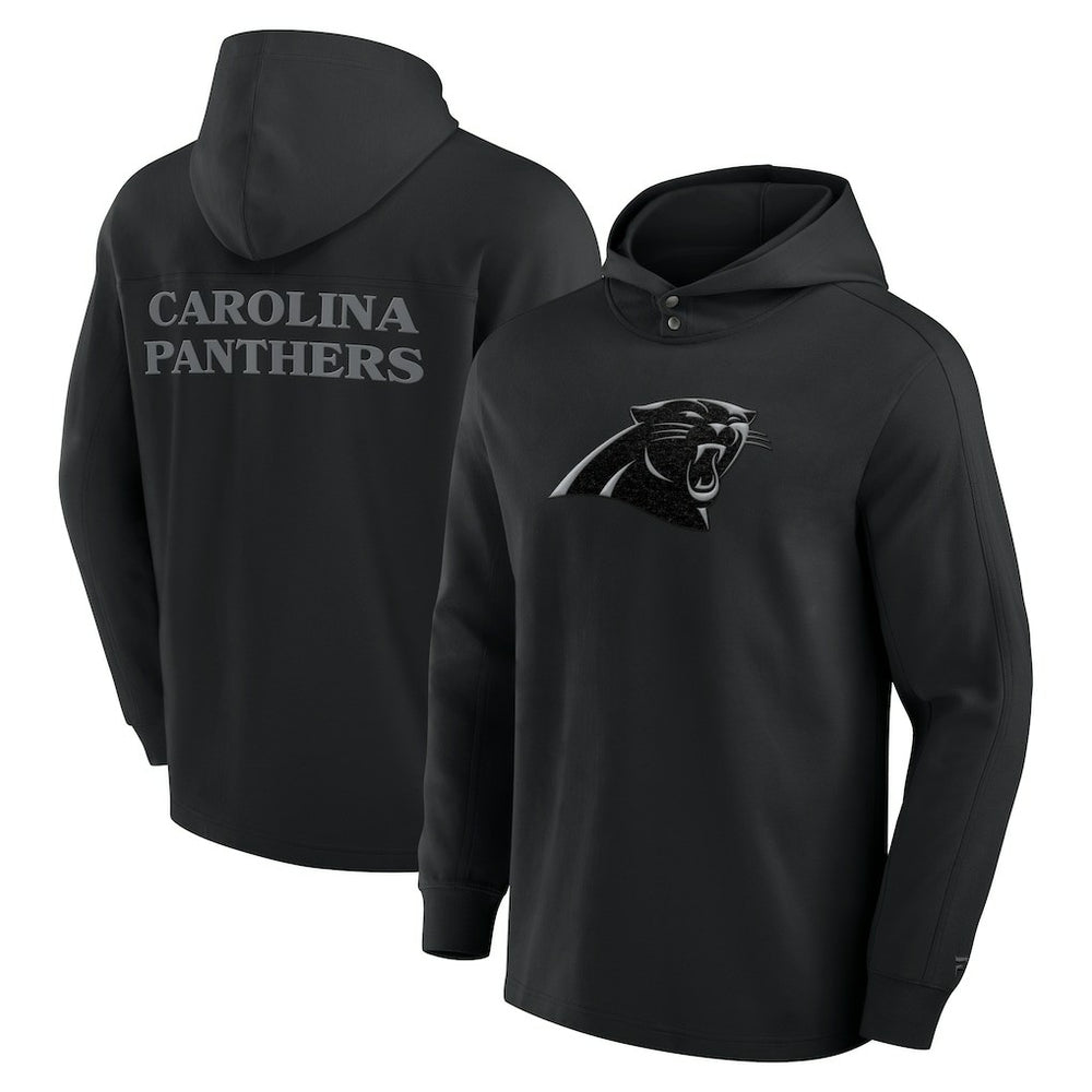 Carolina Panthers Elements Blaze Tri-Blend Long Sleeve Hoodie T-Shirt - Black Hoodies