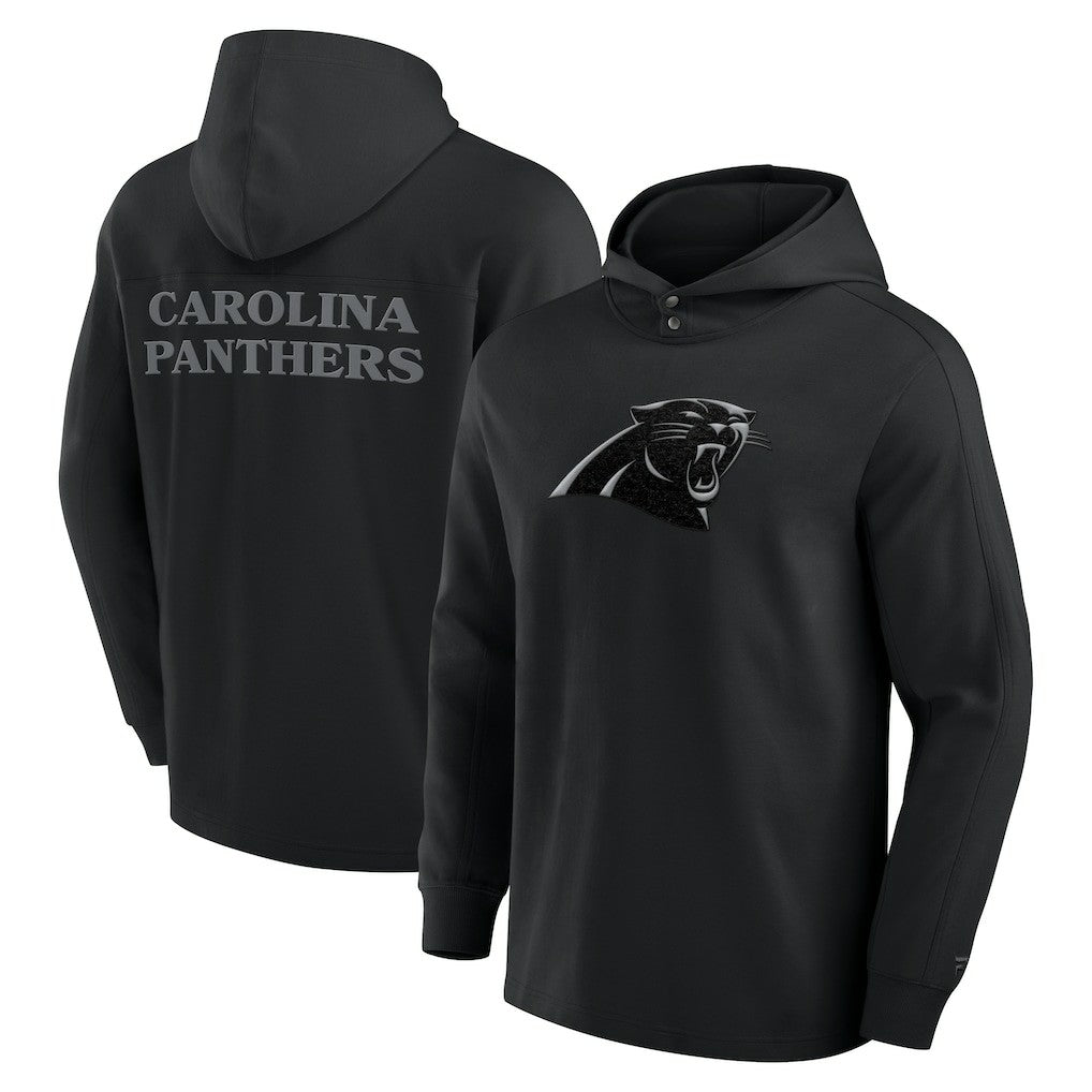 Carolina Panthers Elements Blaze Tri-Blend Long Sleeve Hoodie T-Shirt - Black Hoodies