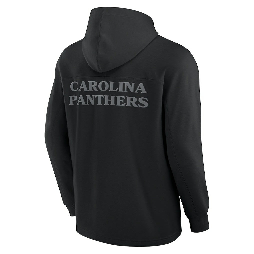 Carolina Panthers Elements Blaze Tri-Blend Long Sleeve Hoodie T-Shirt - Black Hoodies