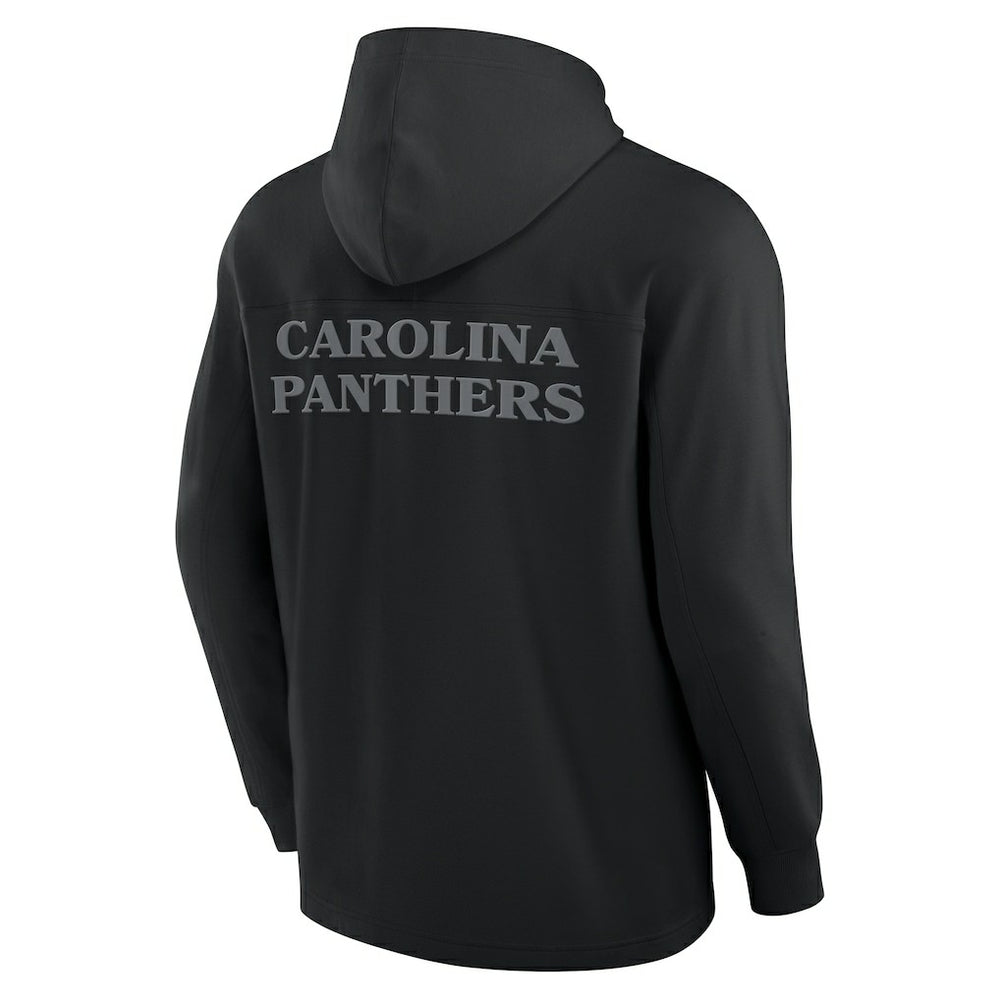 Carolina Panthers Elements Blaze Tri-Blend Long Sleeve Hoodie T-Shirt - Black Hoodies
