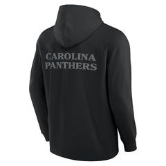 Carolina Panthers Elements Blaze Tri-Blend Long Sleeve Hoodie T-Shirt - Black Hoodies