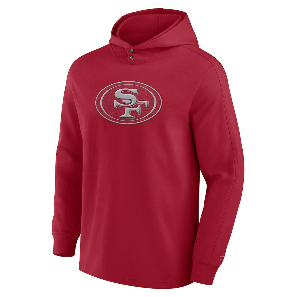 San Francisco 49ers Elements Blaze Tri-Blend Long Sleeve Hoodie T-Shirt - Scarlet Hoodies