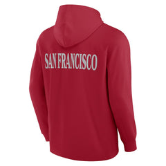 San Francisco 49ers Elements Blaze Tri-Blend Long Sleeve Hoodie T-Shirt - Scarlet Hoodies