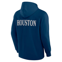 Houston Texans Elements Blaze Tri-Blend Long Sleeve Hoodie T-Shirt - Navy Hoodies