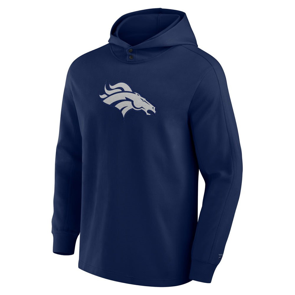 Denver Broncos Elements Blaze Tri-Blend Long Sleeve Hoodie T-Shirt - Navy Hoodies
