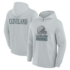 Cleveland Browns Elements Blaze Tri-Blend Long Sleeve Hoodie T-Shirt - Gray Hoodies
