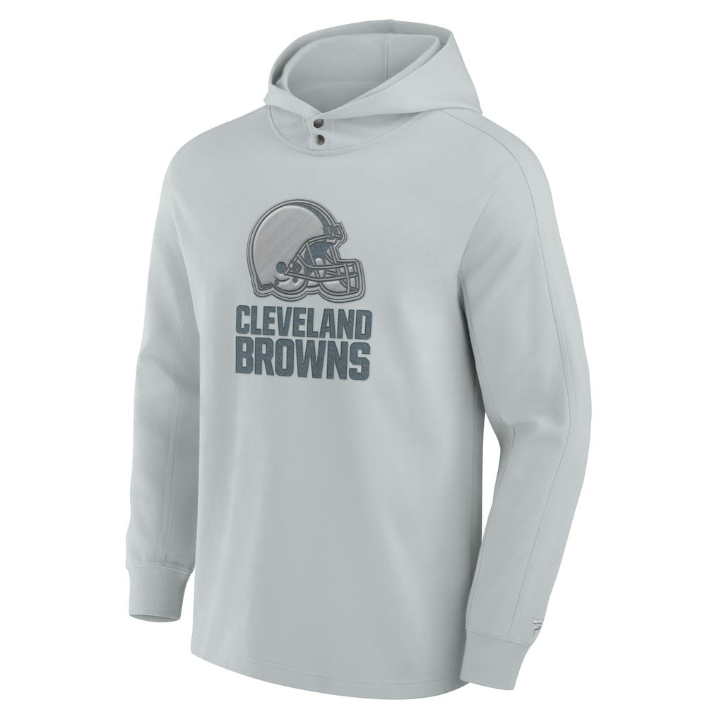 Cleveland Browns Elements Blaze Tri-Blend Long Sleeve Hoodie T-Shirt - Gray Hoodies