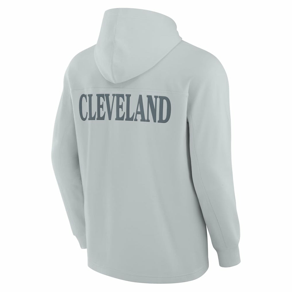 Cleveland Browns Elements Blaze Tri-Blend Long Sleeve Hoodie T-Shirt - Gray Hoodies