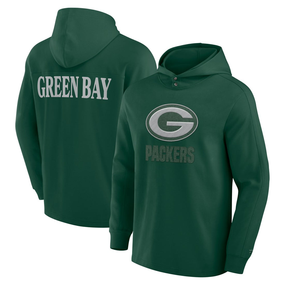 Green Bay Packers Elements Blaze Tri-Blend Long Sleeve Hoodie T-Shirt - Green Hoodies