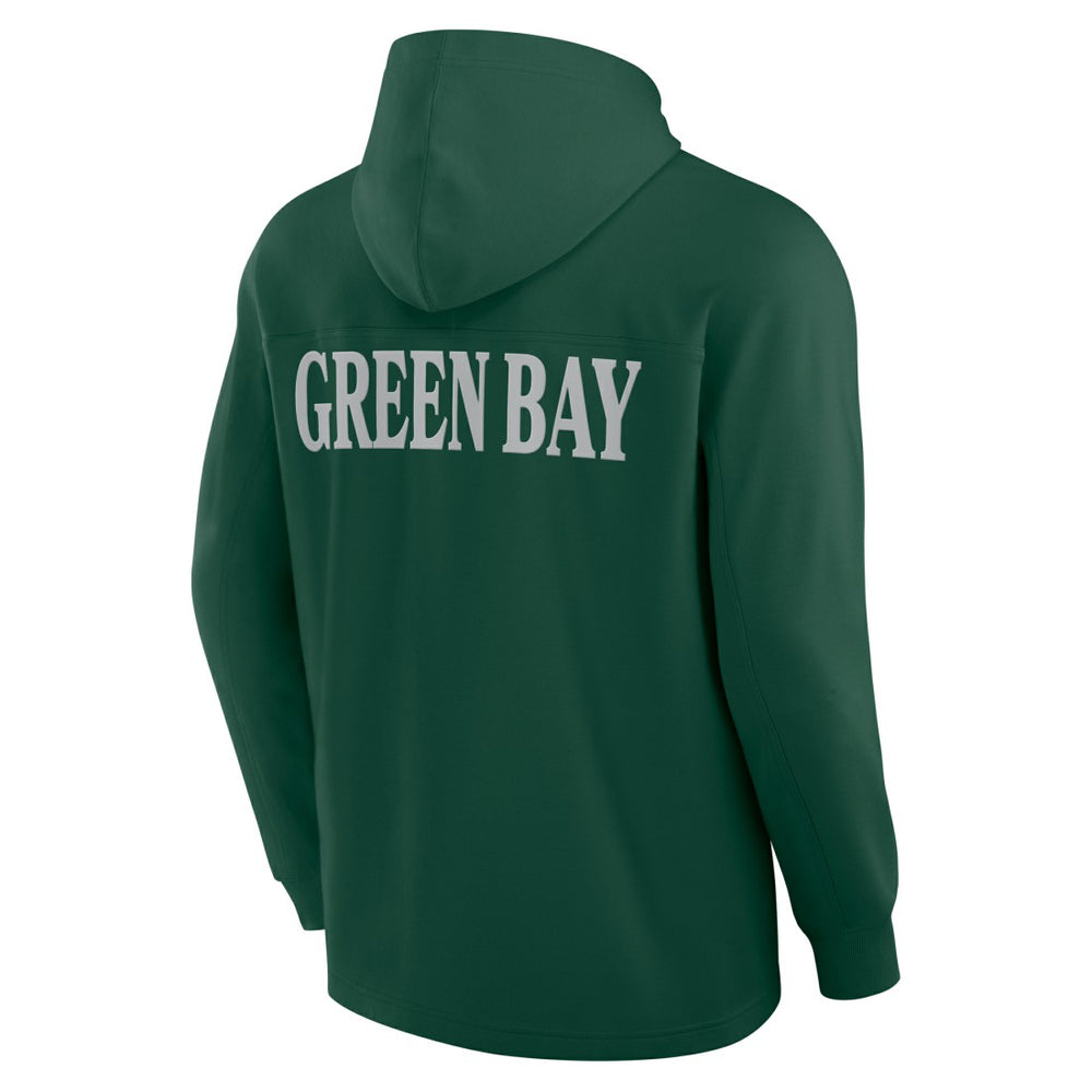 Green Bay Packers Elements Blaze Tri-Blend Long Sleeve Hoodie T-Shirt - Green Hoodies