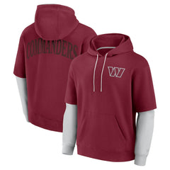 Washington Commanders Unisex Sleek Elements Pullover Hoodie - Burgundy Hoodies
