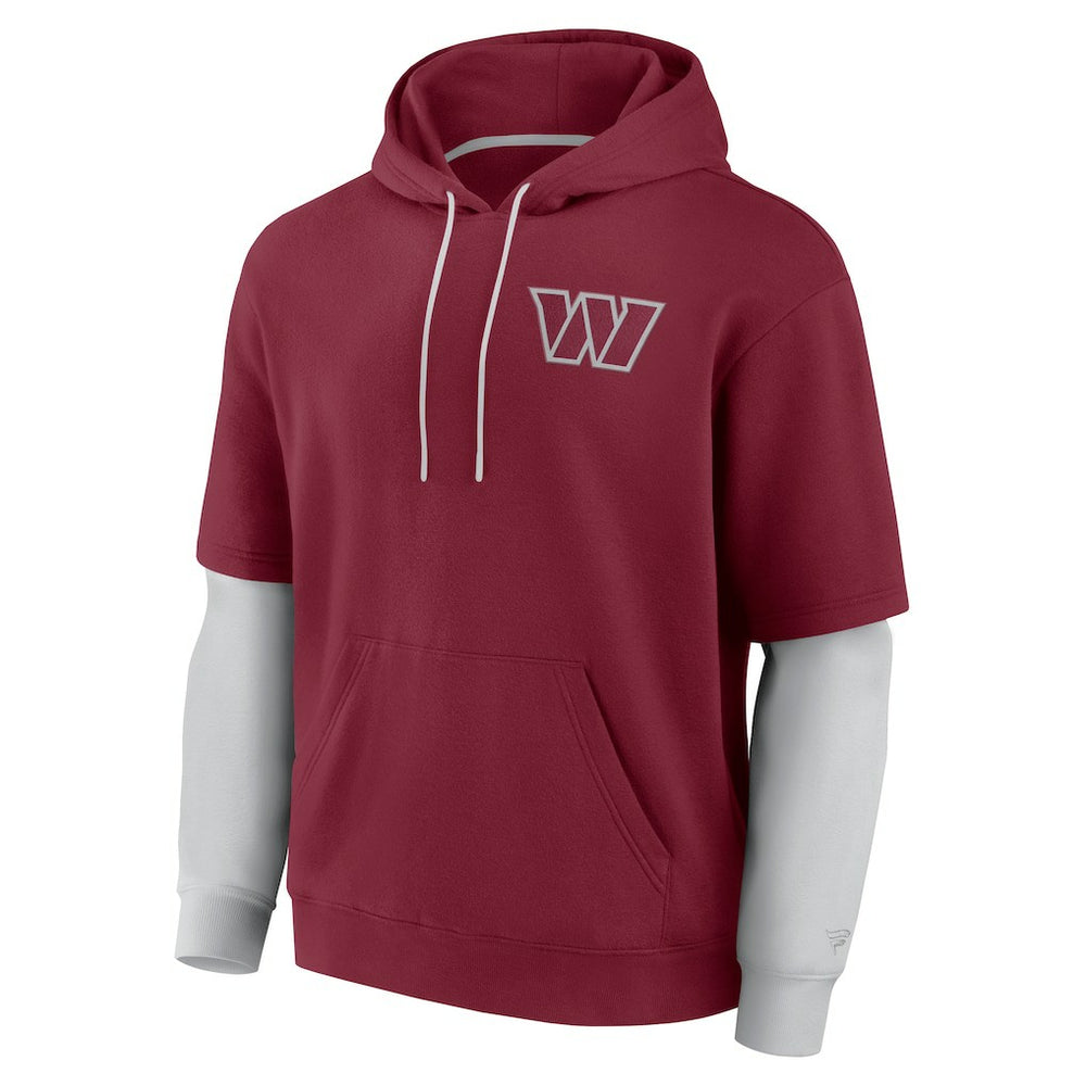 Washington Commanders Unisex Sleek Elements Pullover Hoodie - Burgundy Hoodies