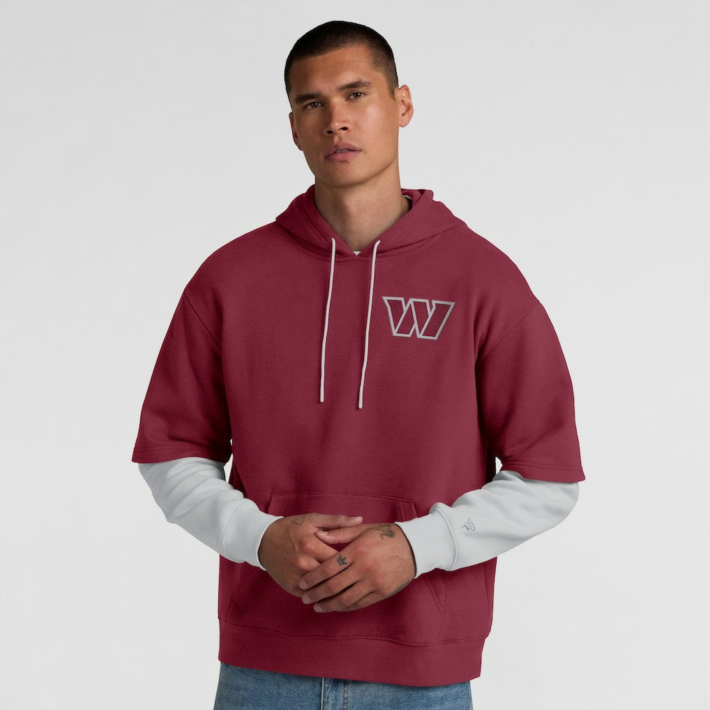 Washington Commanders Unisex Sleek Elements Pullover Hoodie - Burgundy Hoodies