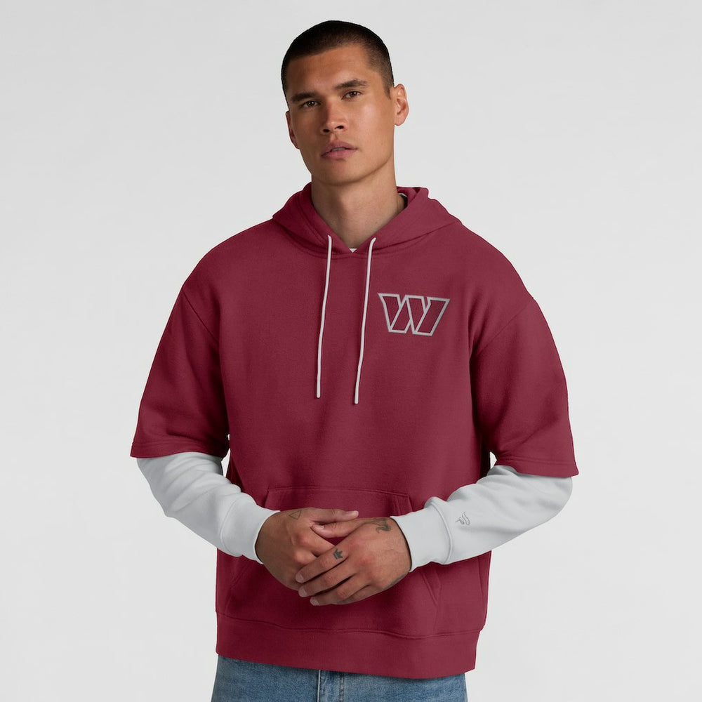Washington Commanders Unisex Sleek Elements Pullover Hoodie - Burgundy Hoodies