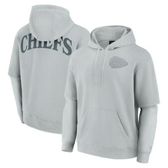 Kansas City Chiefs Unisex Elements Sleek Pullover Hoodie - Gray Hoodies