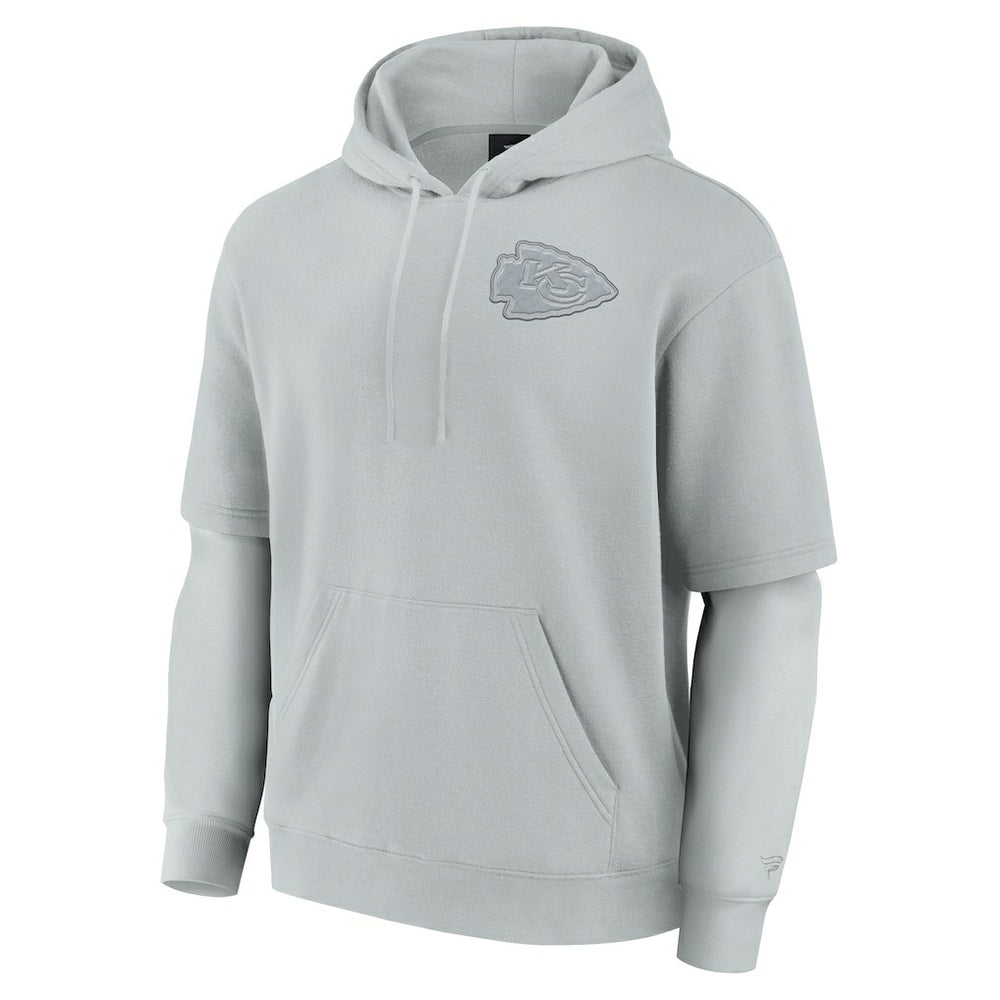 Kansas City Chiefs Unisex Elements Sleek Pullover Hoodie - Gray Hoodies