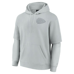 Kansas City Chiefs Unisex Elements Sleek Pullover Hoodie - Gray Hoodies