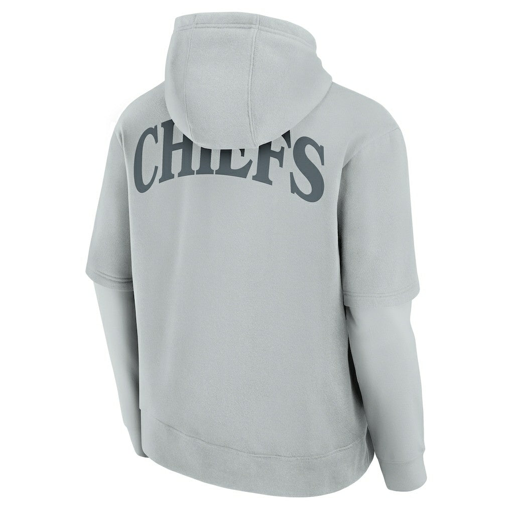 Kansas City Chiefs Unisex Elements Sleek Pullover Hoodie - Gray Hoodies