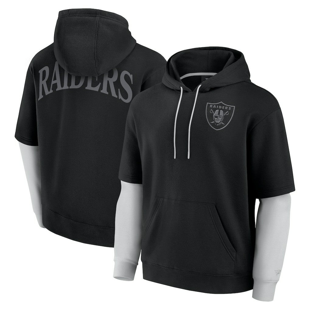 Las Vegas Raiders Unisex Sleek Elements Pullover Hoodie - Black Hoodies