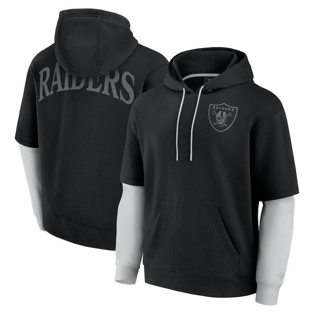Las Vegas Raiders Unisex Sleek Elements Pullover Hoodie - Black Hoodies