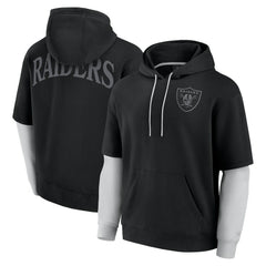 Las Vegas Raiders Unisex Sleek Elements Pullover Hoodie - Black Hoodies