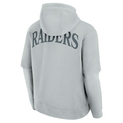 Las Vegas Raiders Unisex Sleek Elements Pullover Hoodie - Gray Hoodies