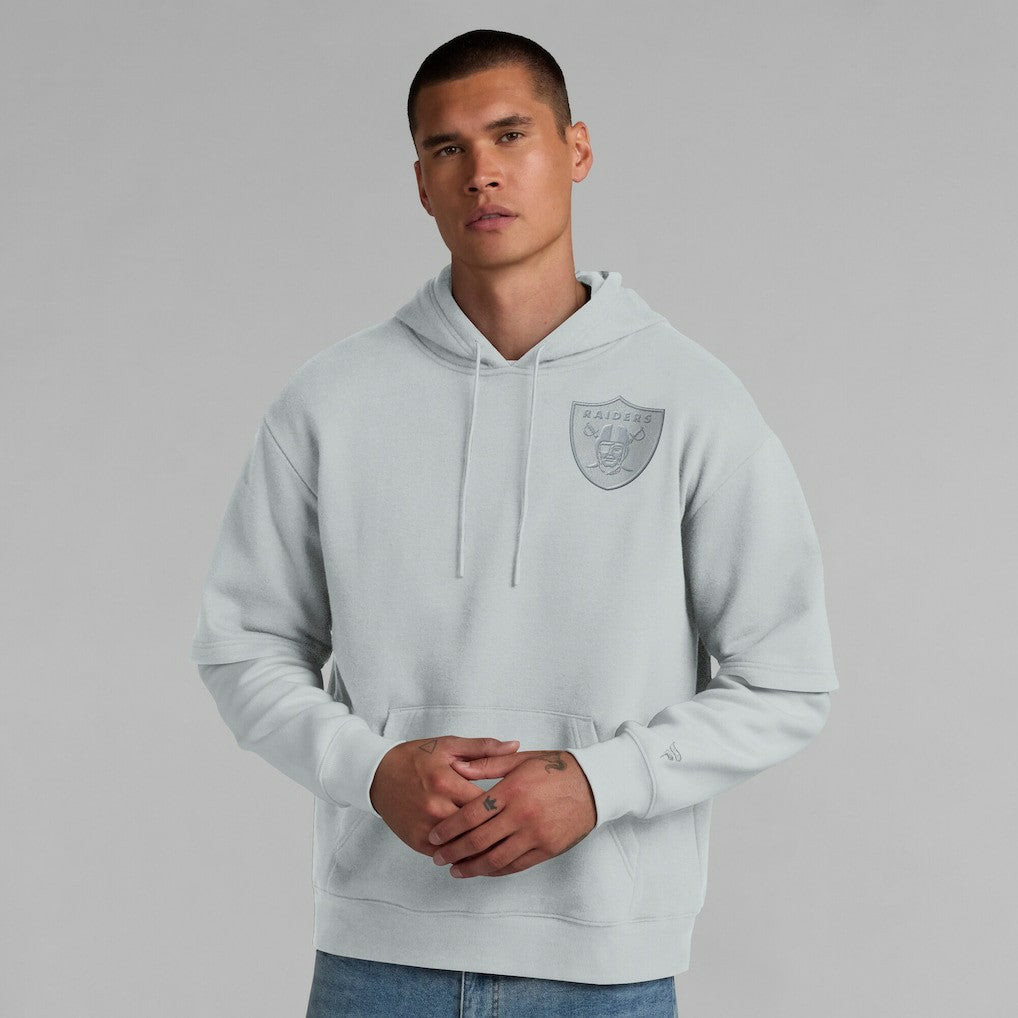 Las Vegas Raiders Unisex Sleek Elements Pullover Hoodie - Gray Hoodies