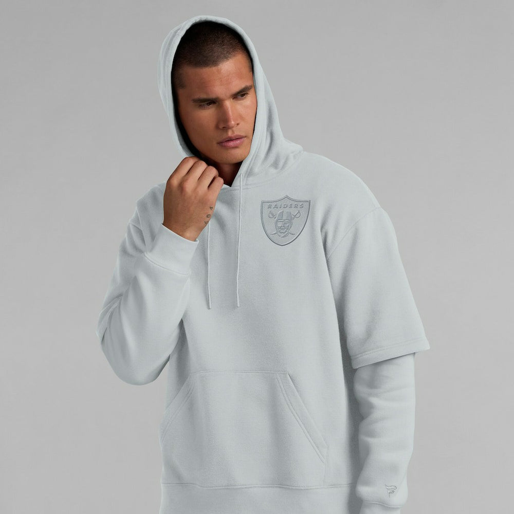 Las Vegas Raiders Unisex Sleek Elements Pullover Hoodie - Gray Hoodies