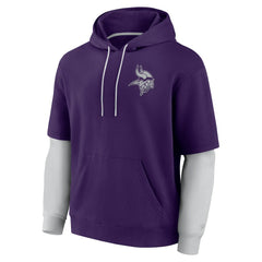 Minnesota Vikings Unisex Sleek Elements Pullover Hoodie - Purple Hoodies
