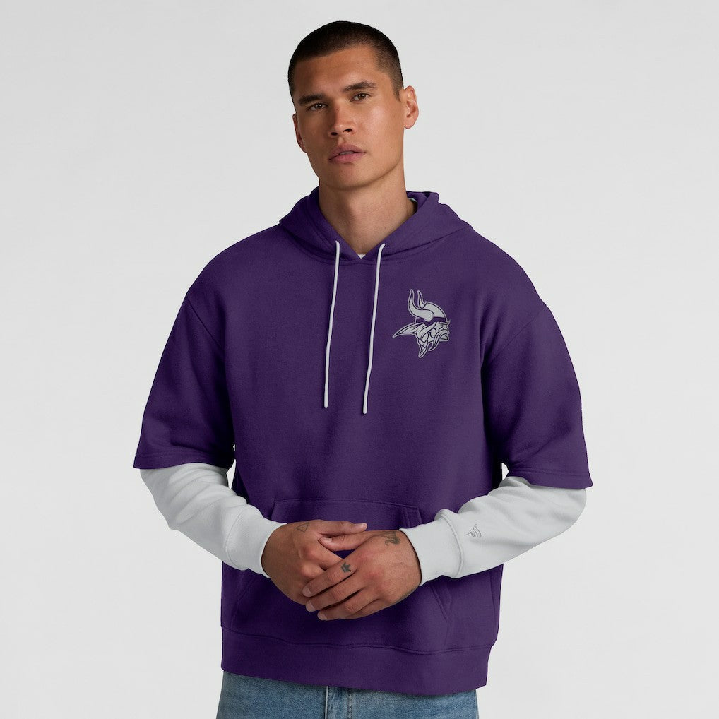Minnesota Vikings Unisex Sleek Elements Pullover Hoodie - Purple Hoodies