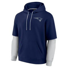 New England Patriots Unisex Sleek Elements Pullover Hoodie - Navy Hoodies