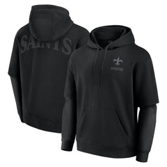 New Orleans Saints Unisex Sleek Elements Pullover Hoodie - Black Hoodies