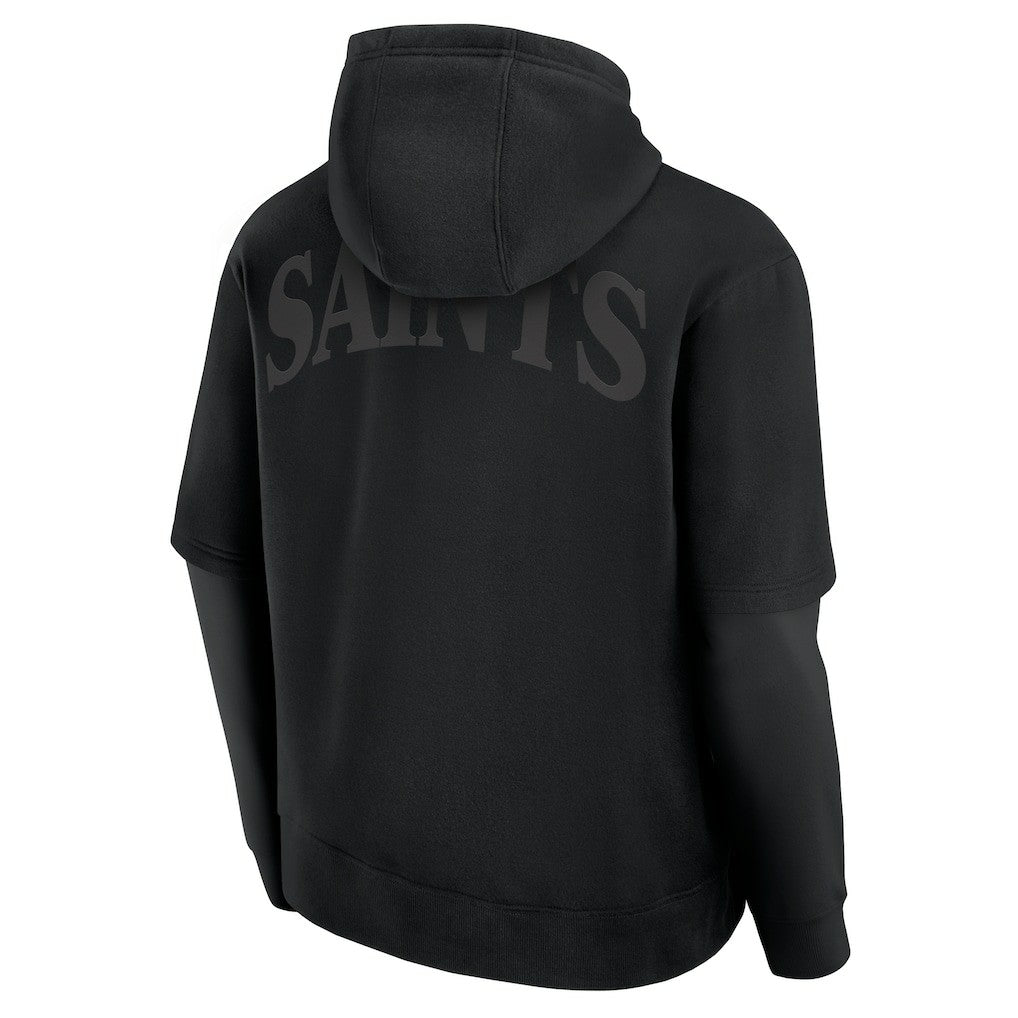 New Orleans Saints Unisex Sleek Elements Pullover Hoodie - Black Hoodies