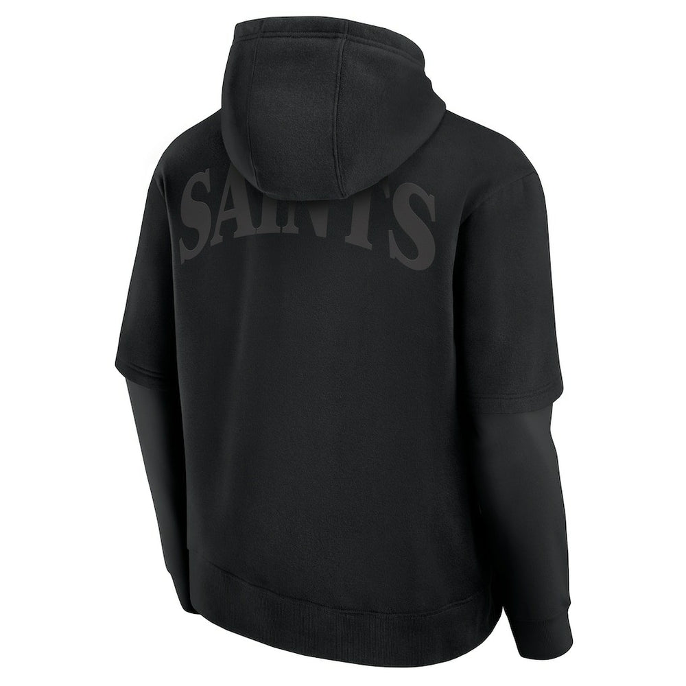 New Orleans Saints Unisex Sleek Elements Pullover Hoodie - Black Hoodies