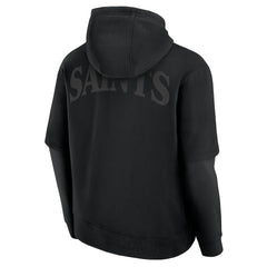 New Orleans Saints Unisex Sleek Elements Pullover Hoodie - Black Hoodies