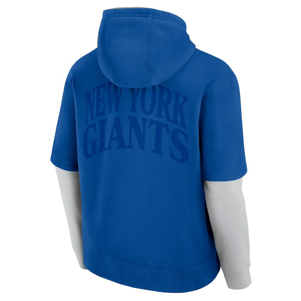 New York Giants Unisex Sleek Elements Pullover Hoodie - Royal Hoodies