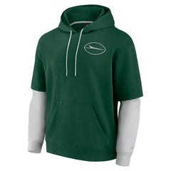 New York Jets Unisex Sleek Elements Pullover Hoodie - Green Hoodies