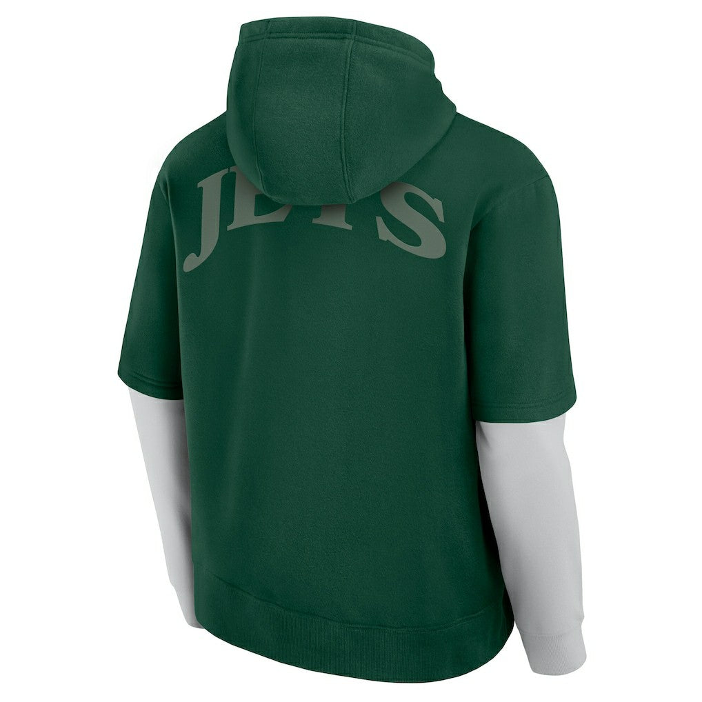 New York Jets Unisex Sleek Elements Pullover Hoodie - Green Hoodies